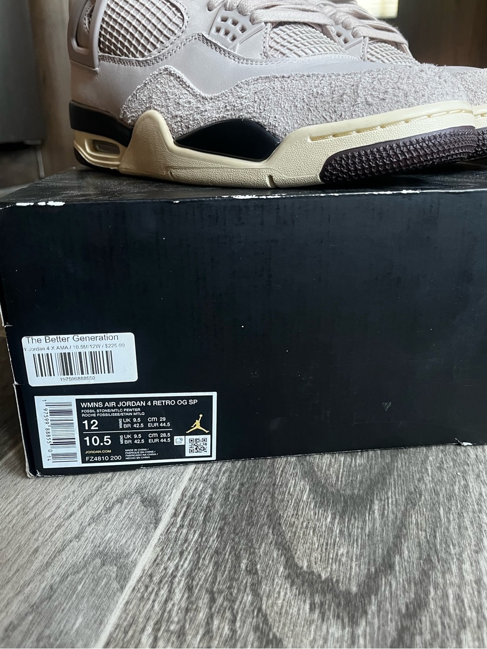 Air Jordan 4 x A Ma Maniere “while you were sleeping” men’s size 10.5 - Picture 9 of 9